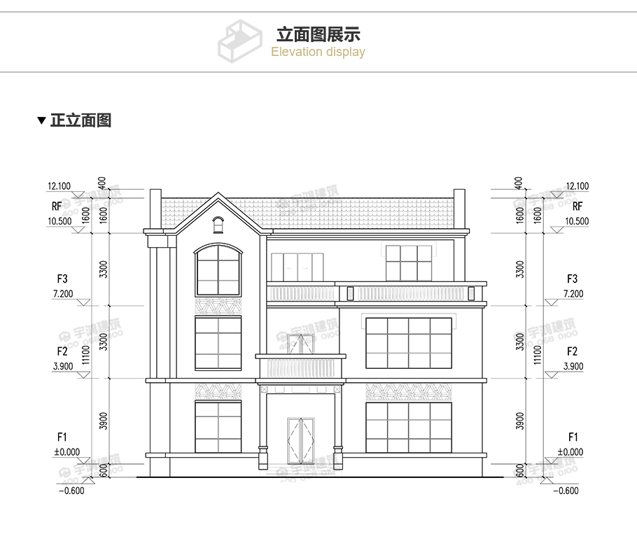 15x17米英式帶玄關(guān)農(nóng)村別墅設(shè)計(jì)圖紙