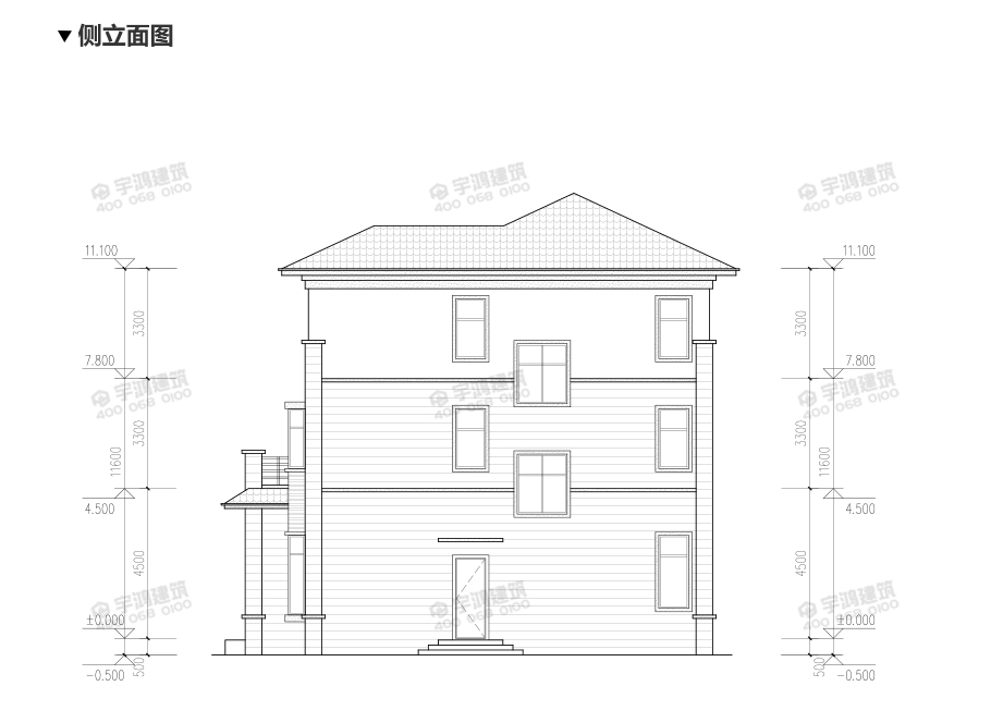 110平新中式農村別墅設計圖，三層造價才20萬，心動不如行動
